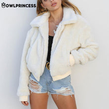 Load image into Gallery viewer, Daily suit OWLPRINCESS Zipper Wool Coat Women  Long Sleeve Winter Woman Coat With Pockets Comfortable Warm Coats Femme