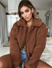 Load image into Gallery viewer, Daily suit OWLPRINCESS Zipper Wool Coat Women  Long Sleeve Winter Woman Coat With Pockets Comfortable Warm Coats Femme